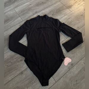 Algalaround Black Long Sleeve Bodysuit